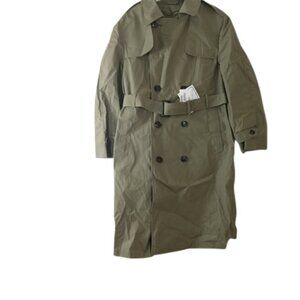 Valor Collection Mens Military Trench Coat DLA All Weather Vintage Gray 40S New